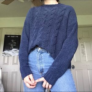 chunky cable knit sweater